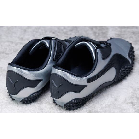 Puma Mostro Metal Silver Black Leather Sneakers Womens Size 10 Mens 8.5 - Picture 14 of 16